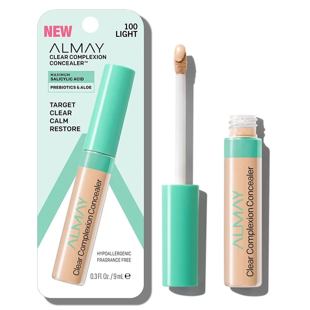 Corrector de tez transparente Almay, 100 luces, paquete de 2, EXP AL/23