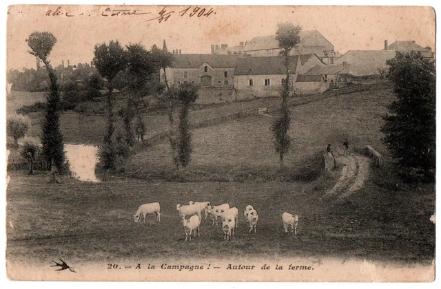 "CPA ""A la Campagne!" - Around the Farm (Herd of Cows)