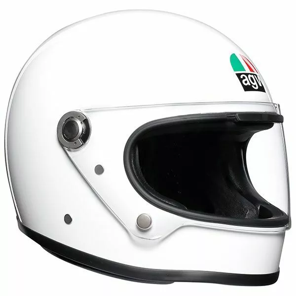 Full Face Motorcycle Helmet > AGV X3000 Vintage Retro Racing - Solid White