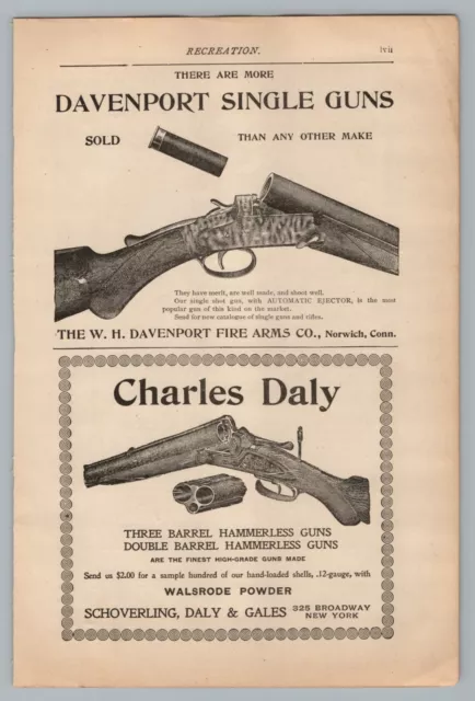 1890s-1910s Print Ad Guns Firearms