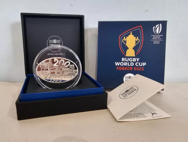 Coffret BE 10 Euros Argent Proof France 2023 Rugby Forme Ovale