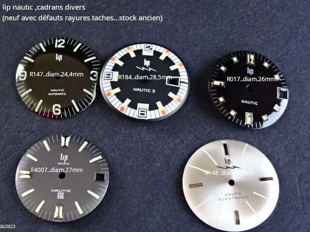 lip nautic ,cadrans divers, nad (stock ancien)