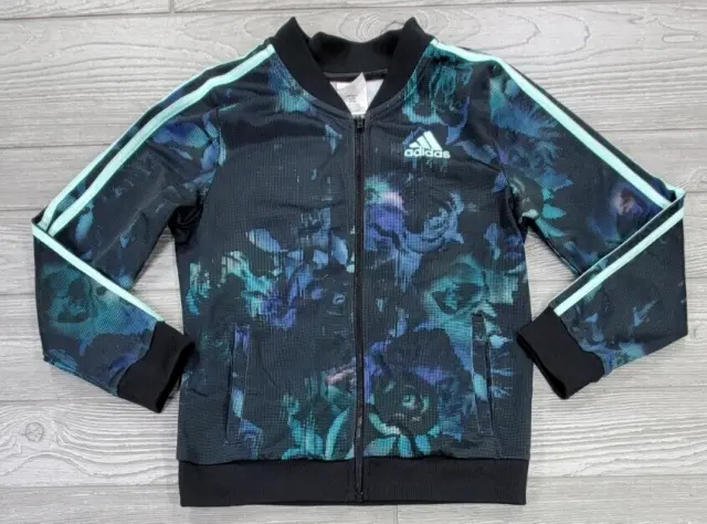 Adidas Essential Full-Zip All-Over Floral Print Track Jacket Youth L