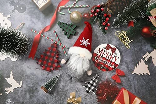 Christmas Decor - Christmas Tiered Tray Decor Set 5 PCS Decorations Indoor Bu...