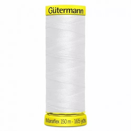 Hilo de coser elástico Gutermann Maraflex 150m 800 blanco - cada uno