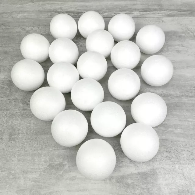 Boule polystyrène Styropor diam. 3 cm/30 mm, densité pro, Sphère Styro  blanc den