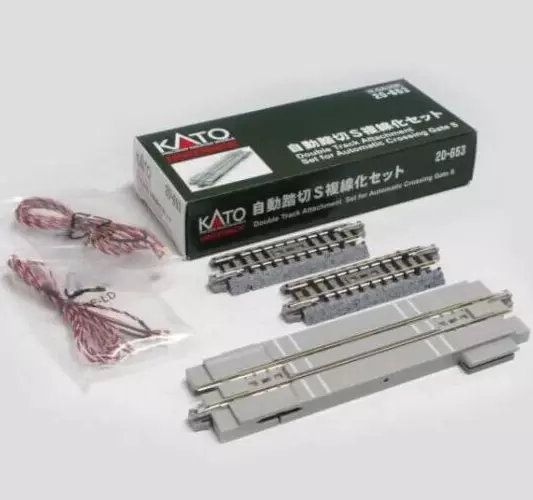 Kato N UniTrack Double Track Attachment Set For Automatic Crossing Gate ~ 20-653