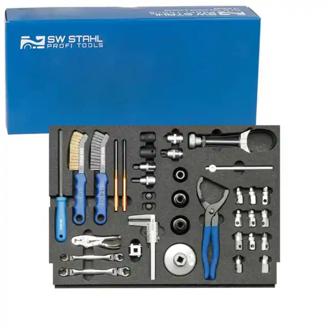 HBM Kit d'outils pour l'assemblage et le démontage d'amortisseur 18 pièces  