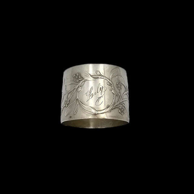 Ensemble De 12 Ronds De Serviette En Argent Massif Poinçon Silver Total 357g 03 Dh