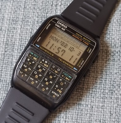 VINTAGE CASIO DBC-62 databank calculator alarm chrono lcd watch module 676 Â£4.82 - PicClick UK