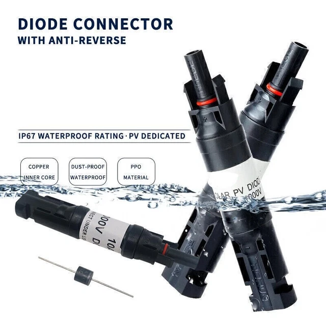 1X/4X - Conector de diodo compatible 15A 20A 30A diodo solar / Conector solar
