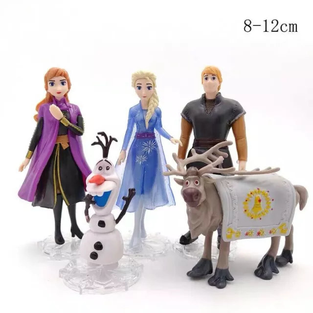 5Pcs Frozen Princess Cake Toppers Elsa Olaf Anna Figures Set Kids Toys Gifts UK