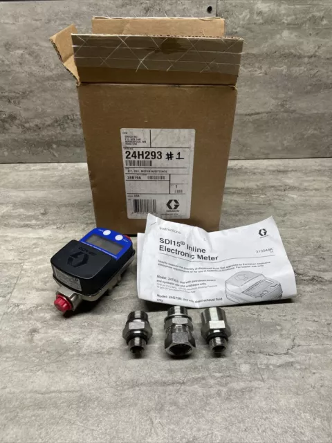 Graco 24H293 SDI15 Electronic DEF Meter Kit W/ Fittings, 24G738 , New Read Descr
