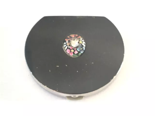 Vintage Art Deco Era Enamel Powder Compact Made In Japan