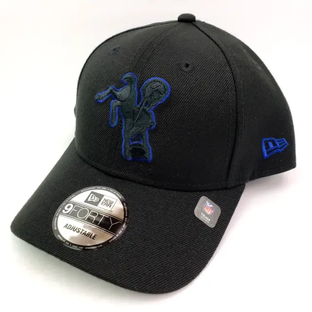 New Era 9FORTY NFL Indianapolis Colts Throwback Momentum Black Snapback Cap Hat