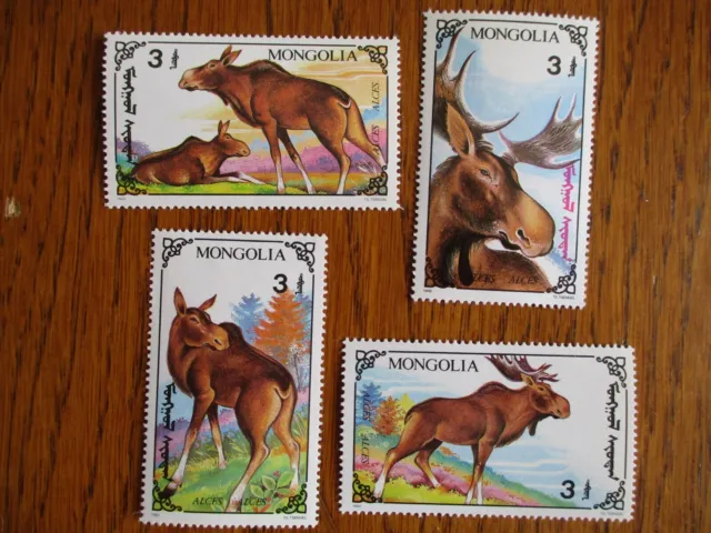 Briefmarken MONGOLIA "Elche"