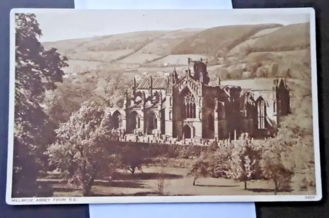 Vintage Postcard,  Melrose Abbey,  Scotland, Unposted