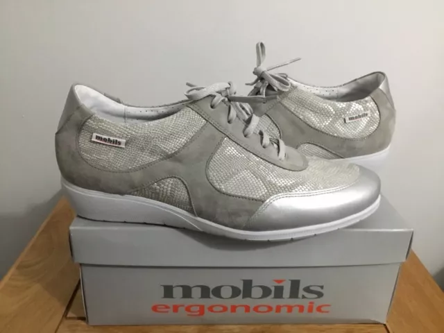 MEPHISTO MOBILS COMFORT Walking White Leather Casual Shoes Womens