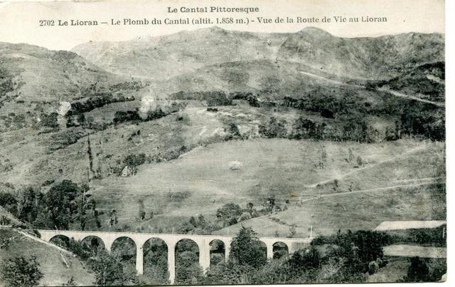 Le Lioran - Le Plomb du Cantal - Vue de la route de Vic à Lioran - Viaduc
