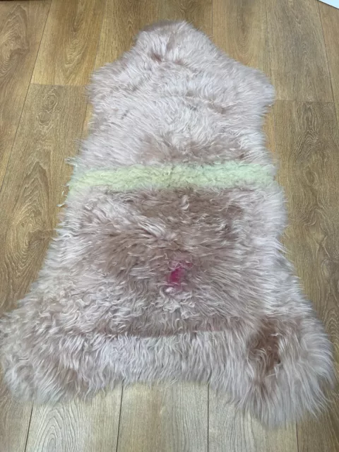 Seconds alfombra piel de oveja, rubor rosa piel de oveja - ligeramente descolorida (4)