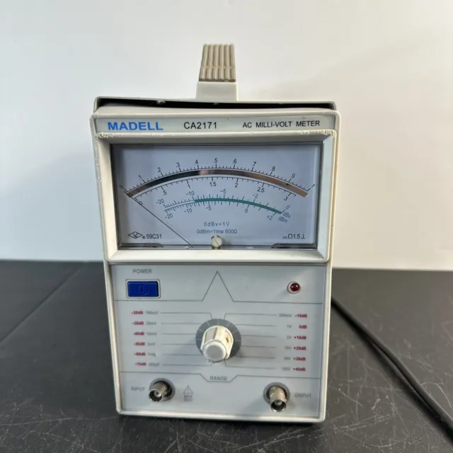 Madell CA2171 AC Milli-Volt Meter (Power On / Untested)