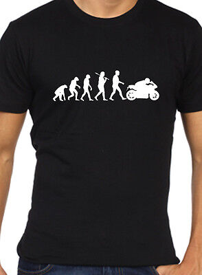 T-Shirt Biker Divertente, da Uomo Evolution Regalo Rider Moto Moto
