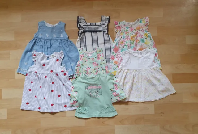 Baby Girls Summer Clothes Bundle,Dresses,Romper,T-Shirt Age 6-9 Months