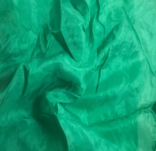 Hand Dyed Emerald Green China Silk HABOTAI Fabric