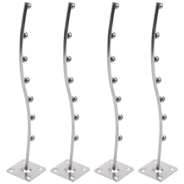 4X Wall Mount Waved Waterfall Hanger Rack 7 Beads Garment Display Hooks K4T3