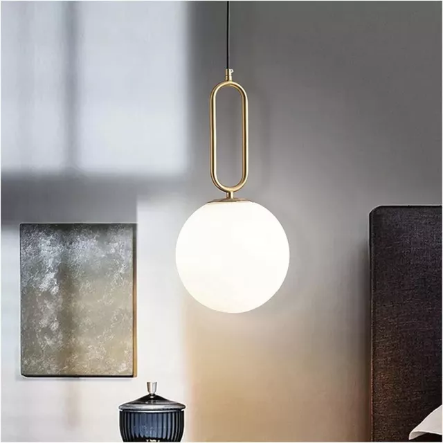 Lampadario A Sospensione Elegante Moderno Sfera Di Vetro Attacco G9 Bronzo