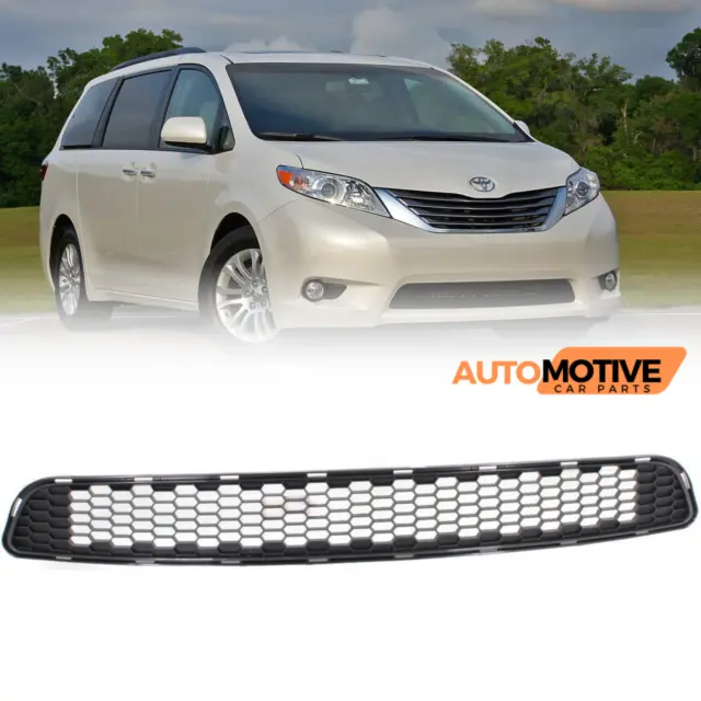 For 2011-2017 Toyota Sienna Front Bumper Lower Grille Mesh Black Honeycomb Grill
