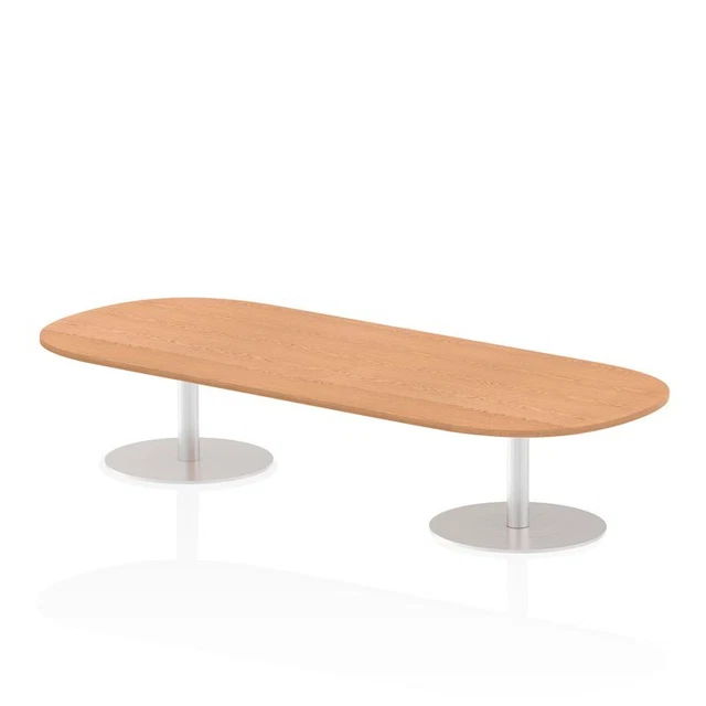 Dynamic Italia 2400Mm Poseur Boardroom Table Oak Top 475Mm High Leg ITL0194