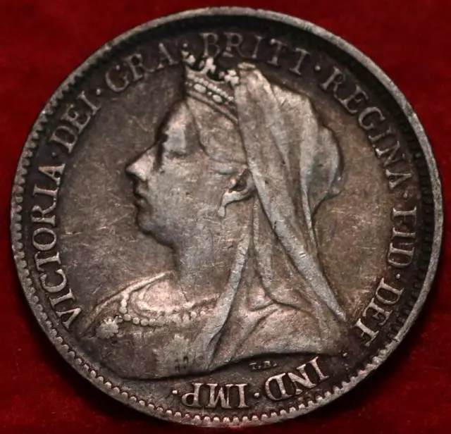 1899 Great Britain 6 Pence Silver Foreign Coin