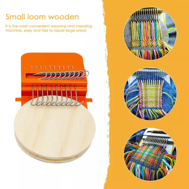 Portable Mini DIY Hand Knitting Wooden Board Speedweve Type Mending Loom Tool 3