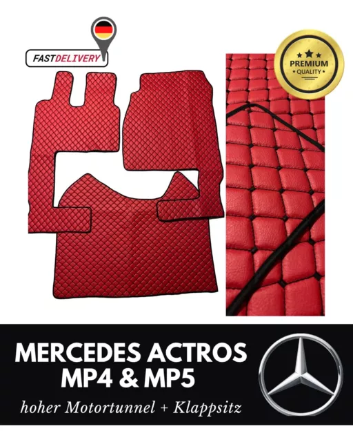 LKW Fußmatten passend für Mercedes Actros MP4 MP5 Motortunnel breites Fahrerhaus