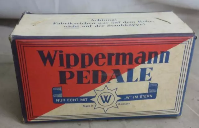 alte leere Pappschachtel Wippermann Pedale