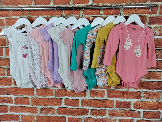 Baby Girls Bundle Age 12-18 Months Gap Next M&S Short/Long Sleeve Bodysuits 86Cm