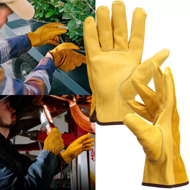 Cotton Glove Liners for Latex Gloves Electric Welding Gloves Cowhide Splicing