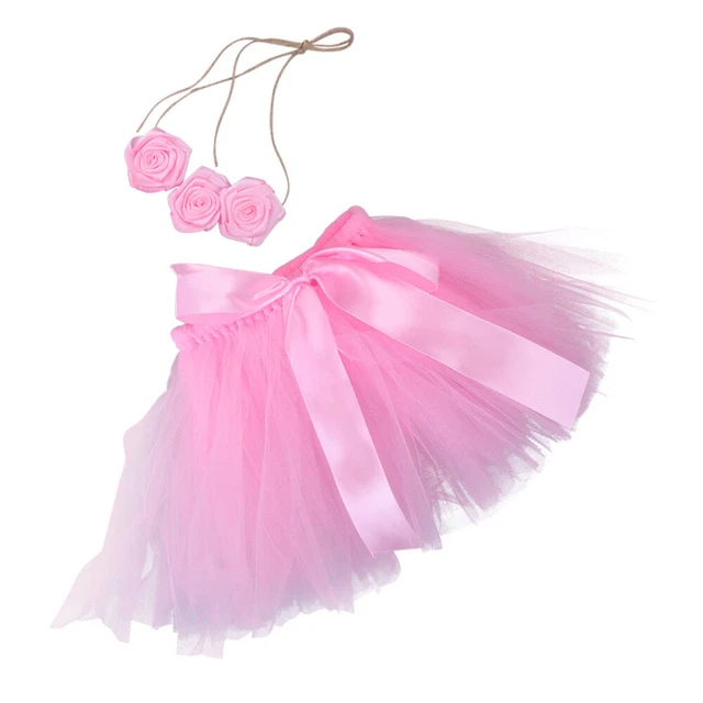 Gonna neonata Gonna neonato Tutu Fascia per neonato Fotografia Puntello (rosa)