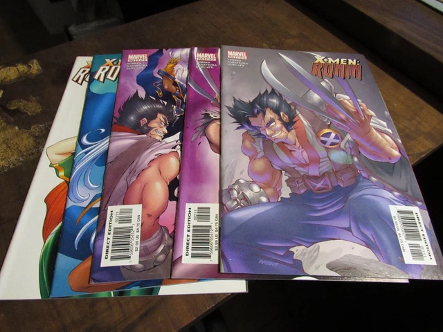X-Men Ronin #1 2 3 4 5 Marvel Wolverine Comic Book Set 1-5 Complete Mini Series