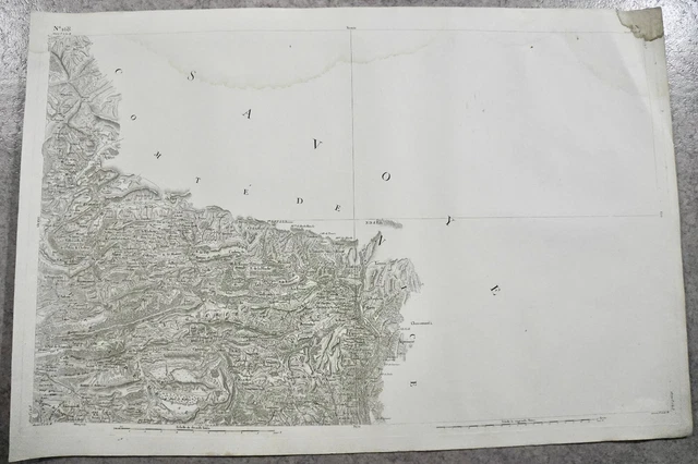 CASSINI CARTE IN PLANO 630mm X 950 mm, 1808, ENTREVAUX VIGUERIE... , n°168, 18N,