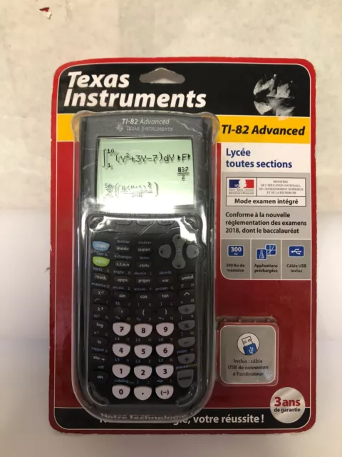 Calculatrice TI-82 Advanced - Lycée Toutes section - Mode Examen Intégré (1.975)