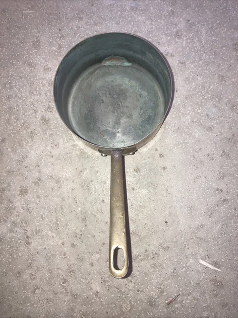 Ancienne Casserole Aluminium Vintage - 20 Cm - Manche Bois - Hauteur 10 Cm