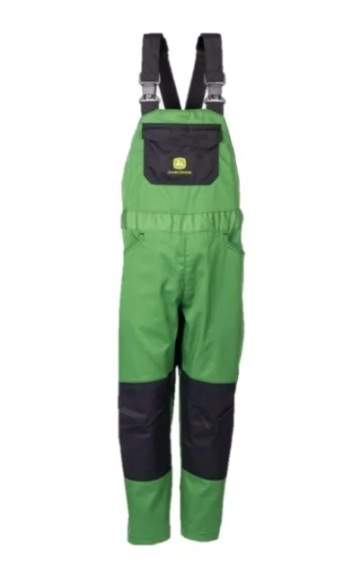 John Deere Junior Bib & Brace Green Sizes 2 Years - 16 Years