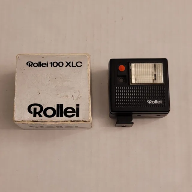 Vintage Rollei 100 XLC Electronic Camera Shoe Flash Mint In Original Box Working