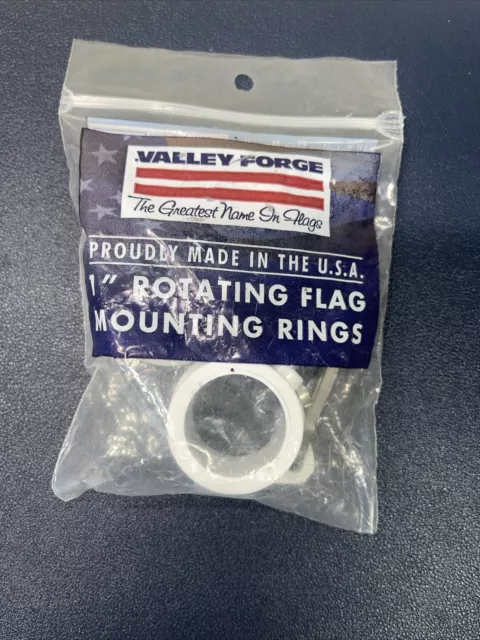 Valley Forge 28219 PVC Rotating Flag Mounting Ring for 1 Inch, Poles 2 Pack.