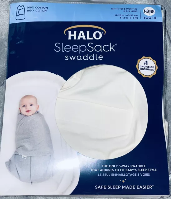 NEW Halo Sleep Sack Swaddle Micro Fleece Blue Newborn Size 0-3 Months