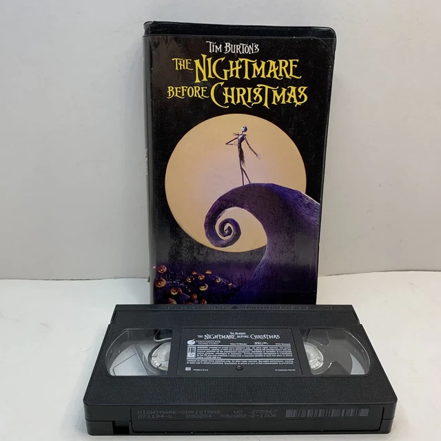 THE NIGHTMARE BEFORE Christmas VHS Clamshell Disney Tim Burton 1990S