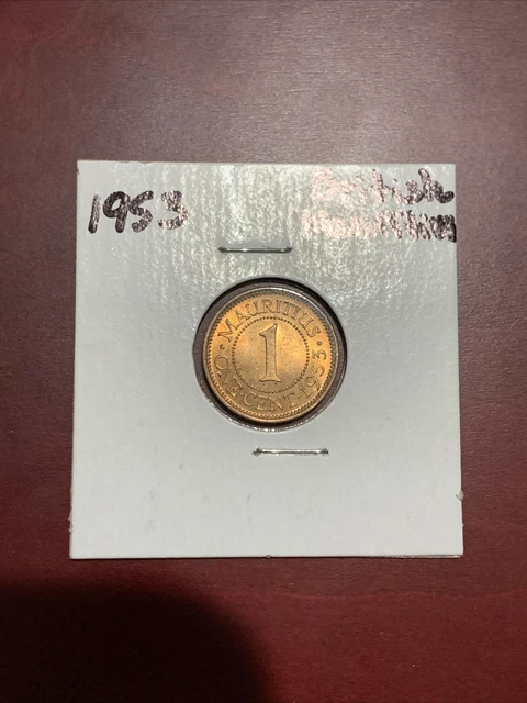 1953 British Mauritius - One Cent - Brilliant Uncirculated