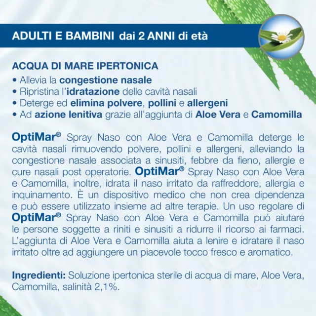 Optimar Spray Nez Aloe Camomille 100ml Hypertonique OPTIMA NATURALS 3